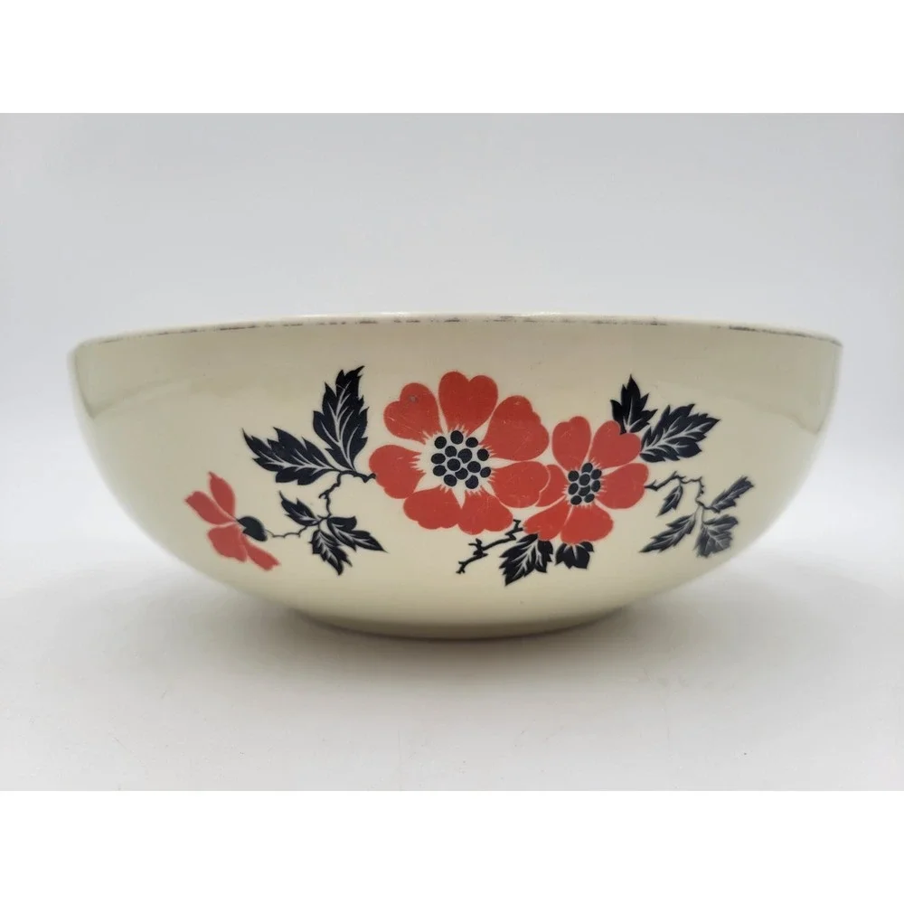 Vintage Hall's Superior Quality‎ Kitchenware Red Poppy Vegetable Serving Bowl
